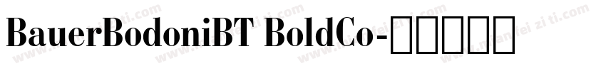 BauerBodoniBT BoldCo字体转换